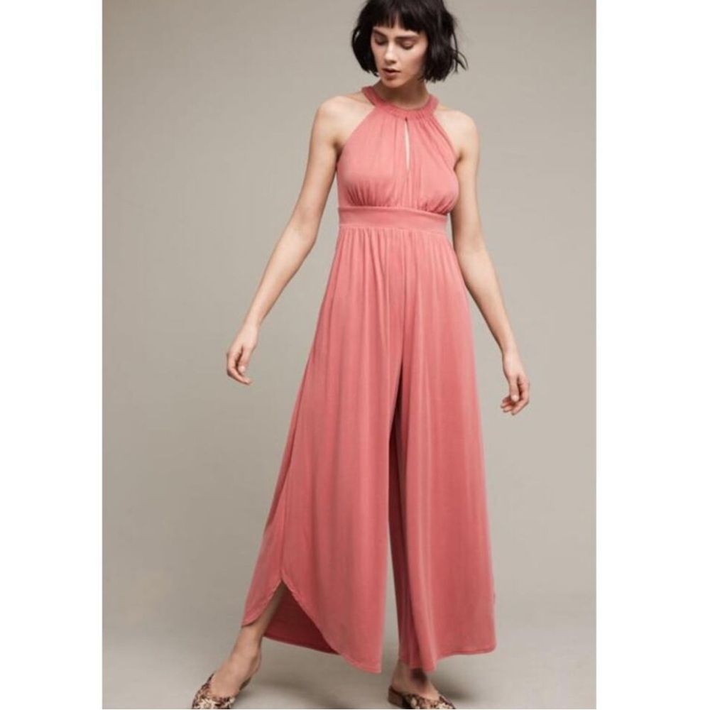 Anthropologie Moulinette Soeurs Ermita Halter Wide Leg Jumpsuit Small